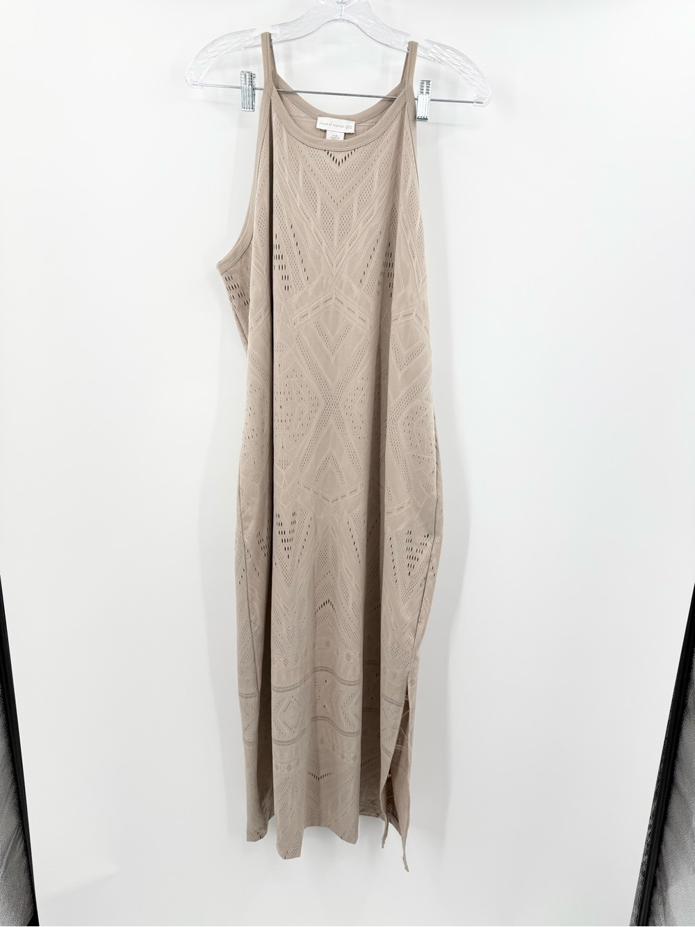 House of‎ Harlow 1960 Beige Geometric Cutout Sleeveless Maxi Dress Size XL